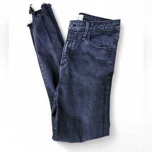 Abercrombie & Fitch Black‎ Distressed High Rise Super Skinny Ankle Jean Size 8